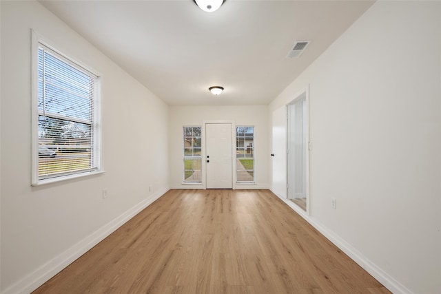 interior space with light wood-type flooring