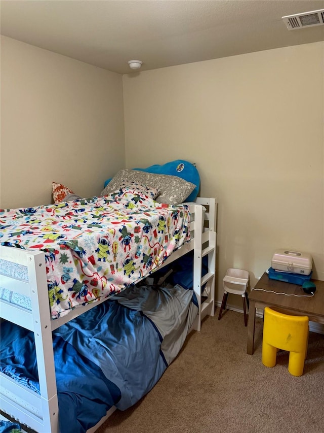 bedroom with carpet floors