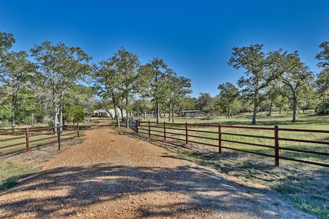 exterior space featuring a rural view