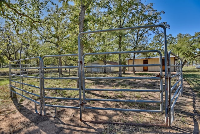 view of horse barn