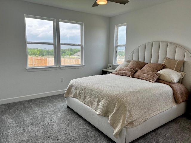 17101 Astral Ln, Manor, TX 78653 - bedroom with carpet flooring, baseboards, and ceiling fan