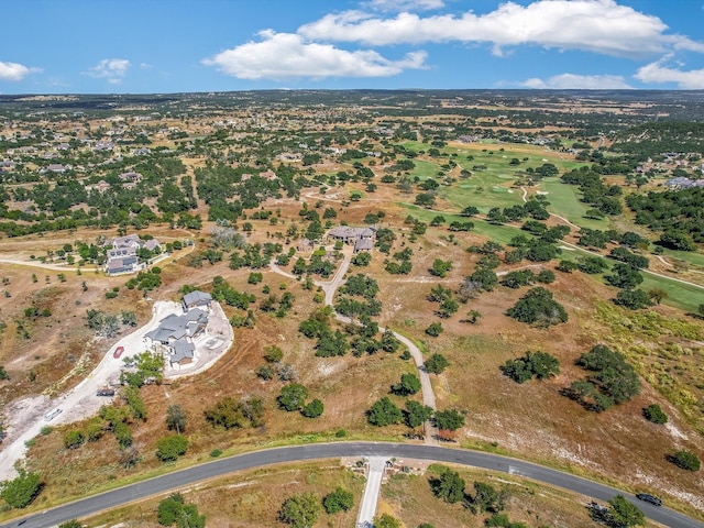 birds eye view of property featuring a rural view