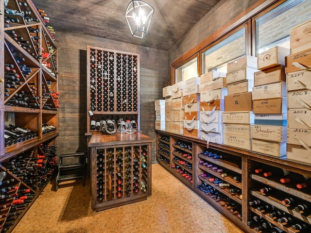 view of wine room