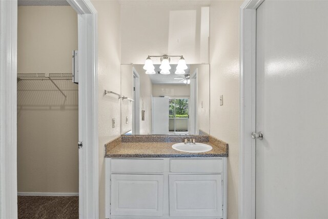 12166 Metric Blvd Unit 341, Austin, TX 78758 - bathroom with vanity and a spacious closet
