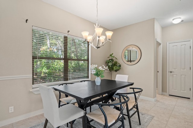 1735 Lake Blf, Canyon Lake, TX 78133 - dining area featuring a chandelier and light tile patterned floors