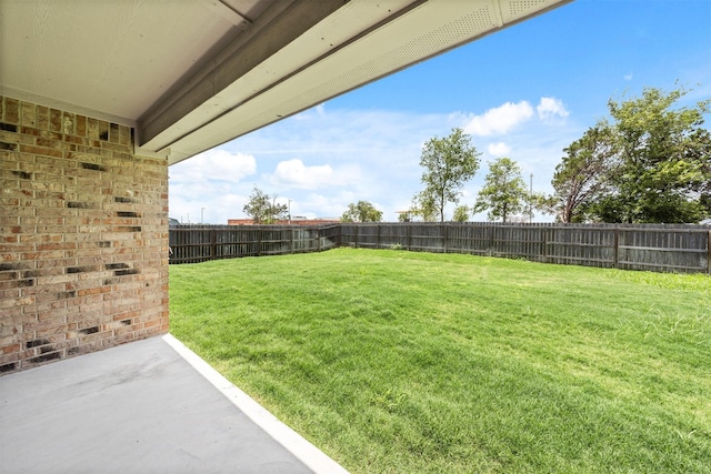 view of yard with a patio