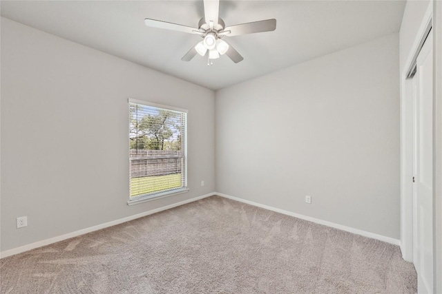 1207 Haley Ln, Salado, TX 76571 - unfurnished bedroom featuring carpet floors, a closet, and a ceiling fan