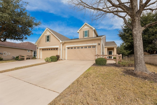 view of front facade with a garage