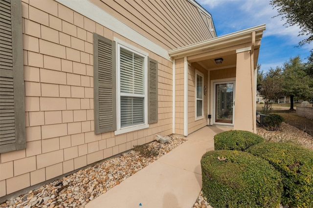 view of doorway to property