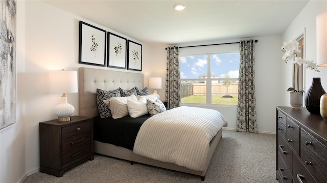 view of carpeted bedroom