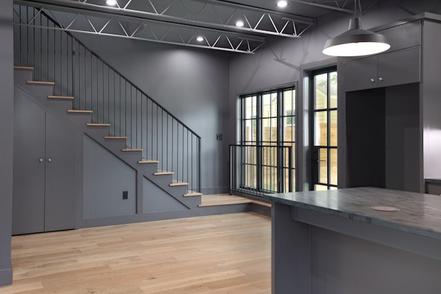 foyer featuring hardwood / wood-style flooring