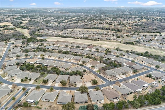 bird's eye view with a residential view