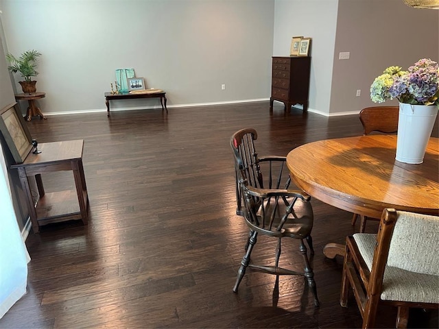 dining room featuring dark wood-type flooring