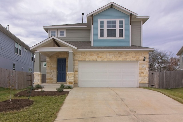 view of front of house featuring a garage