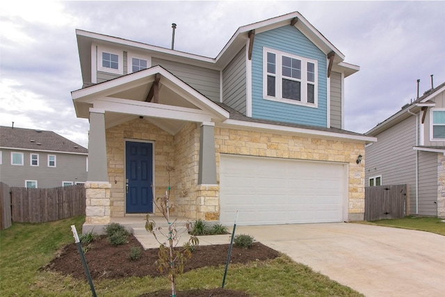 view of front facade featuring a garage