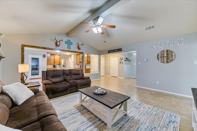 190 Margies Way, Bastrop, TX 78602 - living area featuring ceiling fan and baseboards