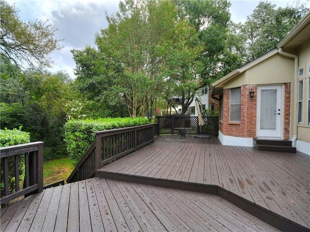 view of wooden deck