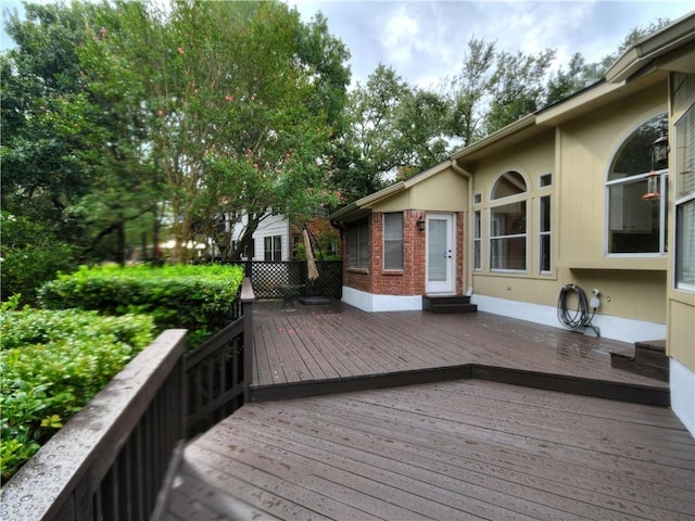 view of wooden deck