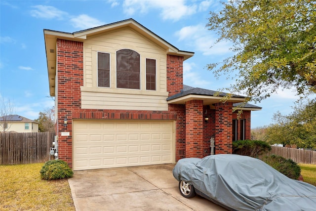 front facade featuring a garage