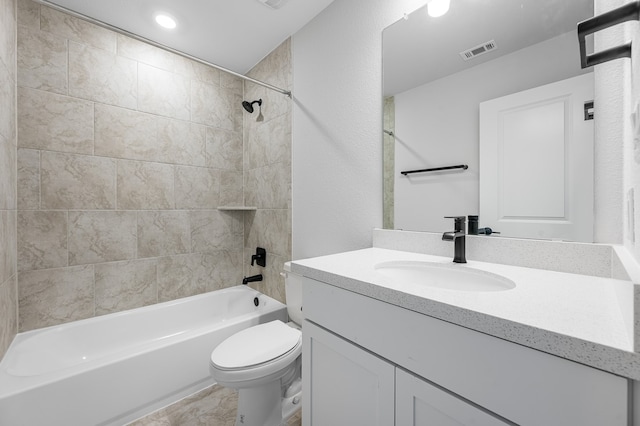 184 Milam Creek Dr, Kyle, TX 78640 - bathroom featuring vanity, toilet, and  shower combination