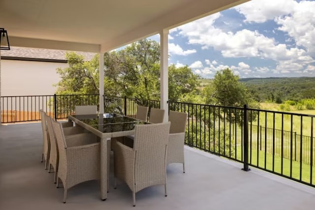 balcony featuring a patio