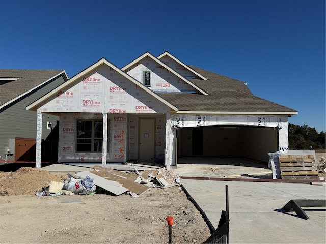 view of unfinished property