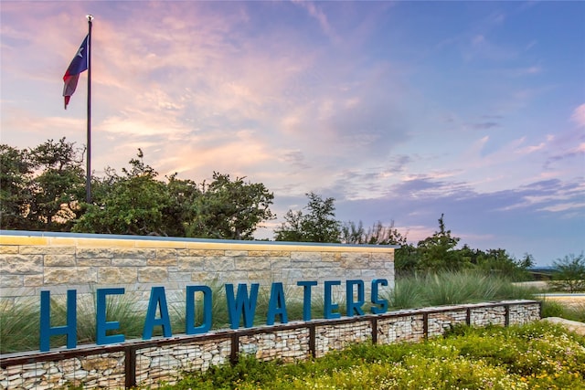 view of community sign