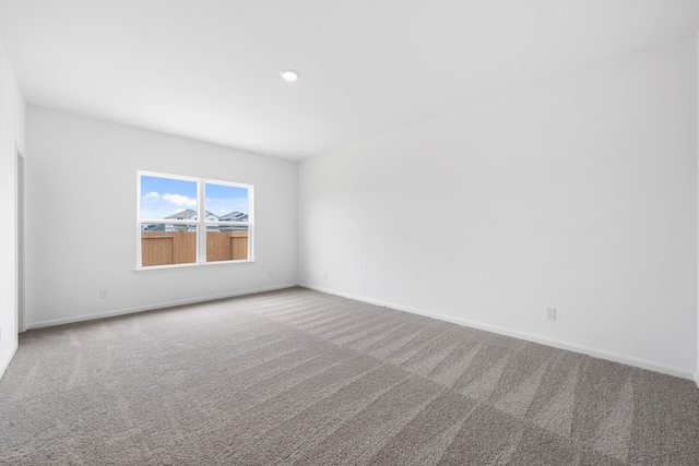 view of carpeted spare room