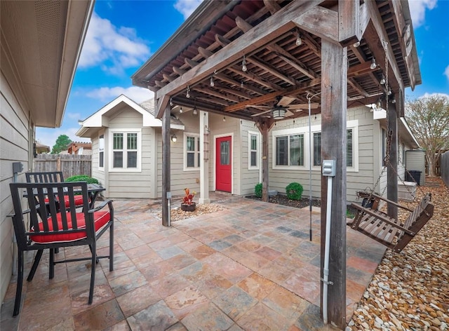238 Rock Bluff Ln, San Marcos, TX 78666 - view of patio with fence