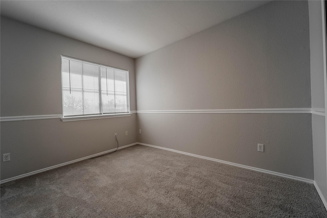 empty room with dark colored carpet