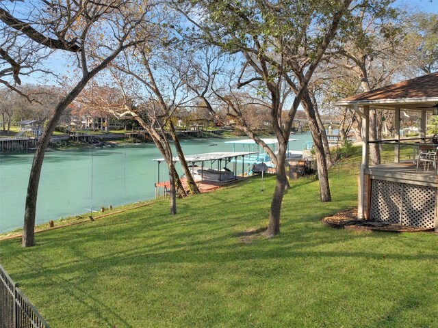 150 Turtle Ln, Seguin, TX 78155 - view of grassy yard featuring a water view