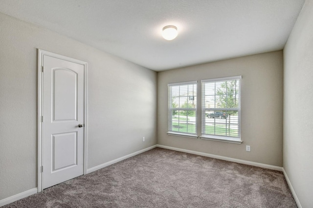 spare room with light carpet