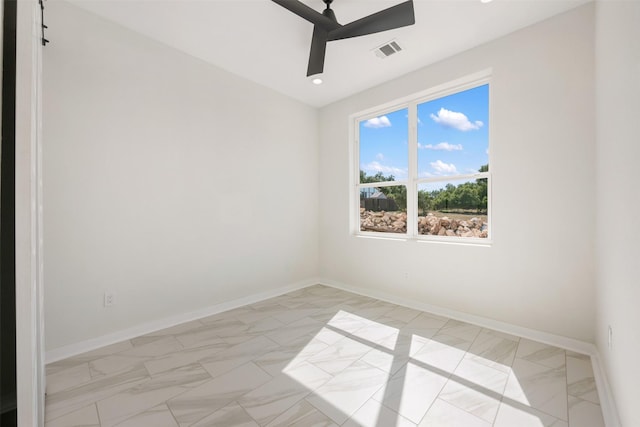 empty room with ceiling fan