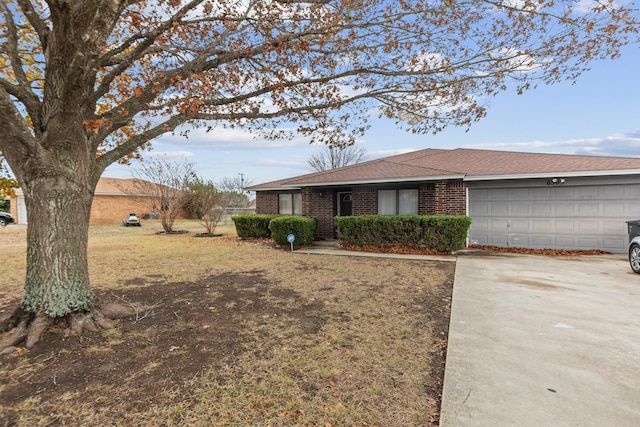 ranch-style home with a garage