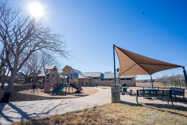 view of jungle gym