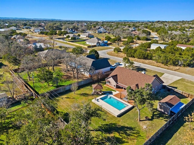 1536 Kings Ranch Rd, Bandera, TX 78003 - aerial view of residential area featuring a pool