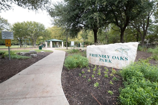 view of home's community with a gazebo and a playground