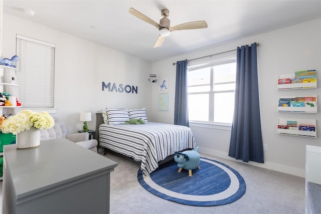 4007 Emory Peak Pass, Austin, TX 78731 - carpeted bedroom with a ceiling fan and baseboards