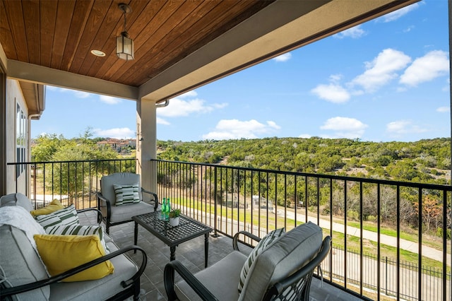 balcony featuring outdoor lounge area