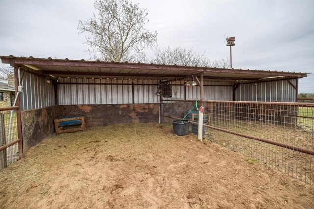 view of horse barn