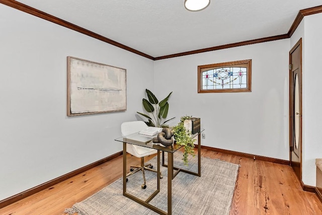 112 Center Cove Iii Loop, Spicewood, TX 78669 - office space featuring crown molding and light wood-style flooring