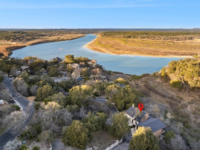 112 Center Cove Iii Loop, Spicewood, TX 78669 - aerial overview of property's location with a nearby body of water