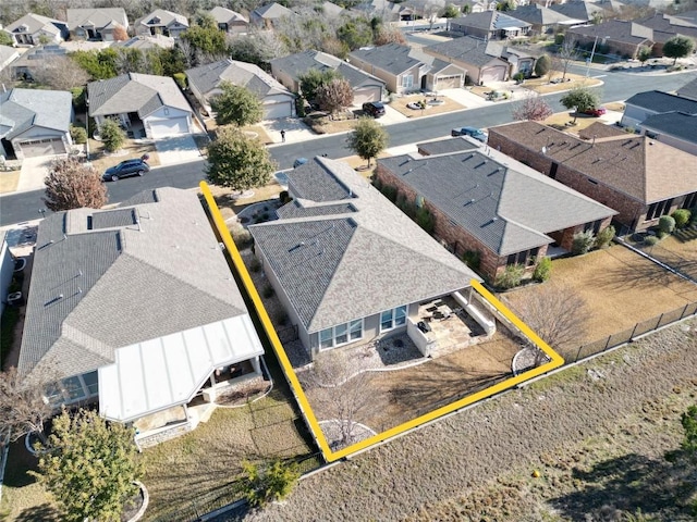 drone / aerial view with a residential view