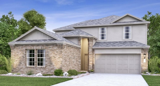 view of front of home featuring a garage