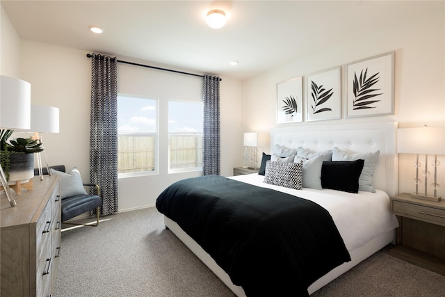 view of carpeted bedroom