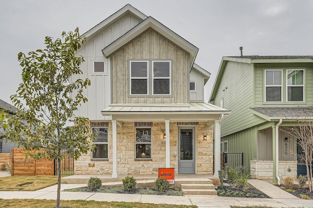 view of front of home with a porch