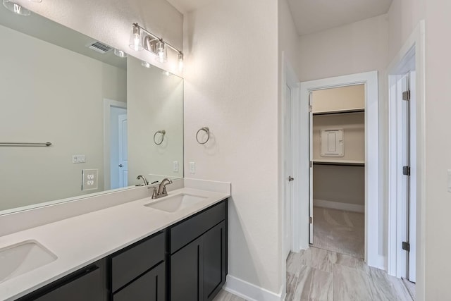 bathroom with vanity