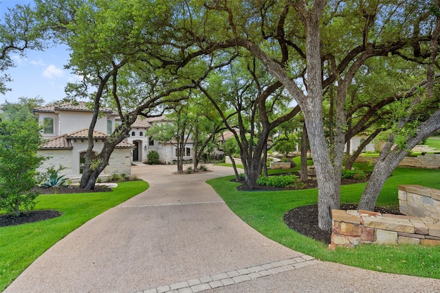 view of front of property with a front yard