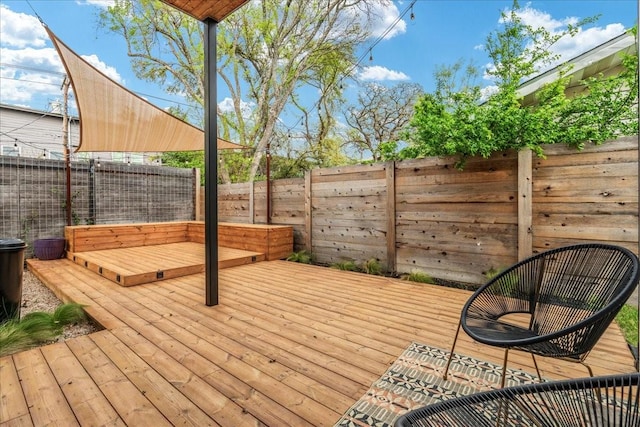 view of wooden terrace