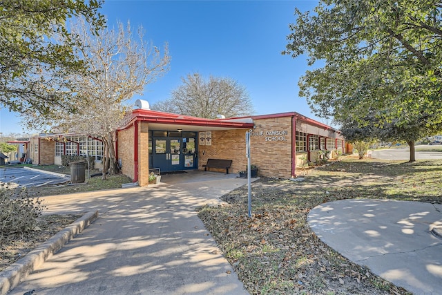 exterior space featuring french doors